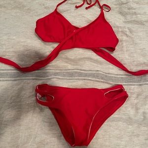 Red zaful swim suit like new condition